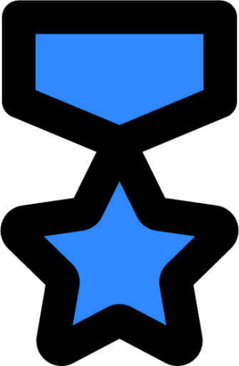 five star badge icon