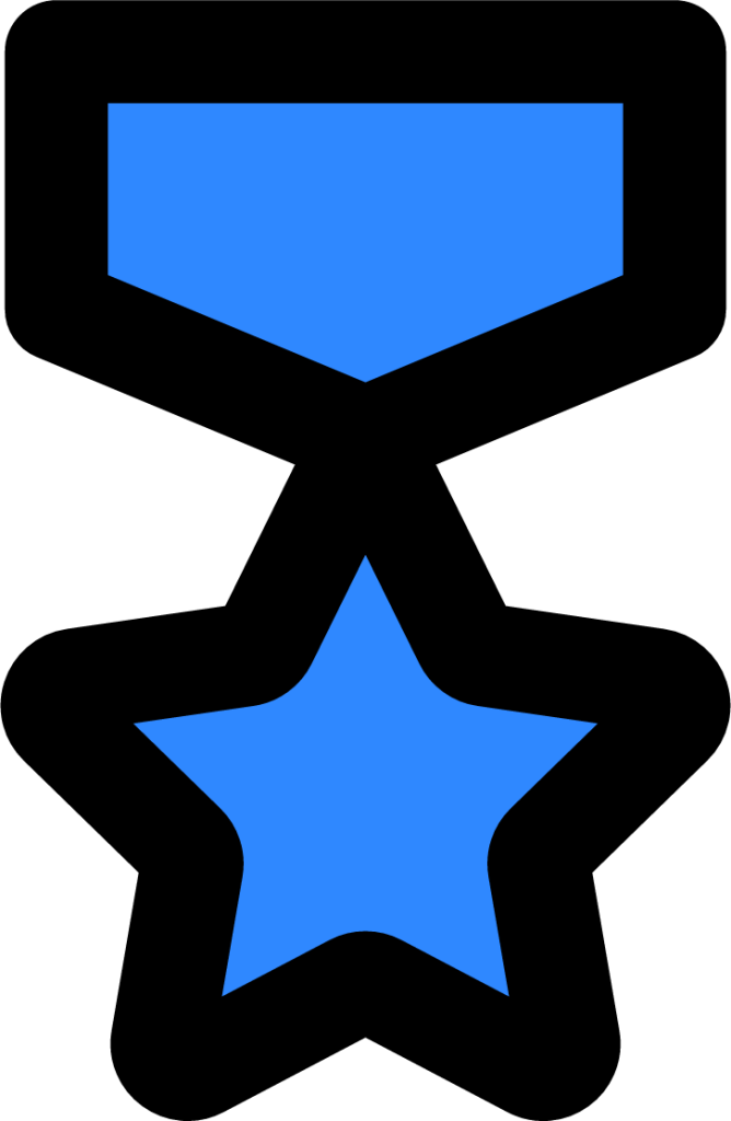 five star badge icon