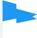 flag blue icon
