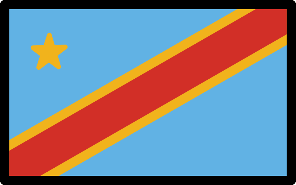 Flag of Congo Kinshasa Emoji coloring page