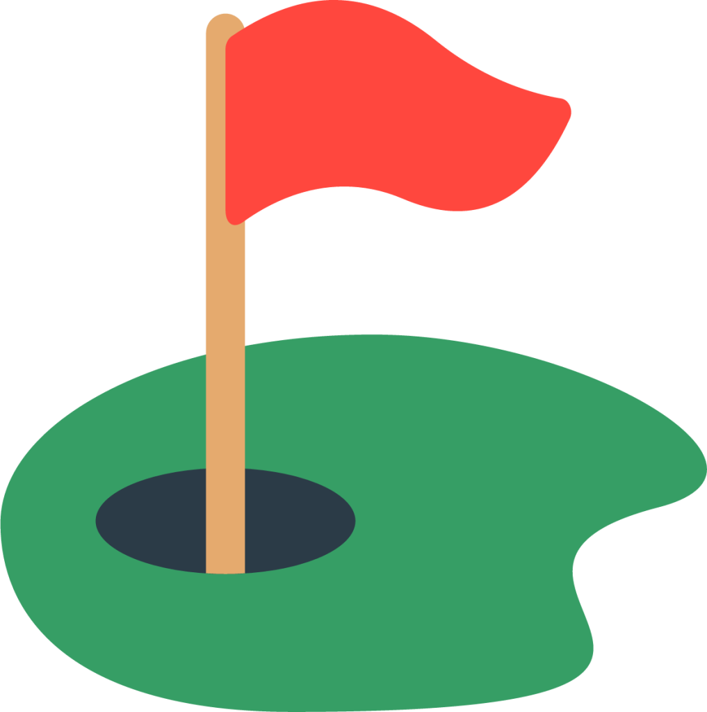 flag in hole emoji