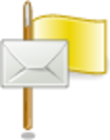 flag yellow mail icon
