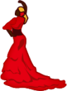 flamenco dancer (black) emoji