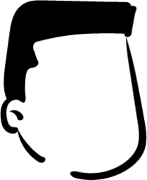 Flat Top hair head illustration