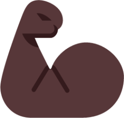 flexed biceps dark emoji