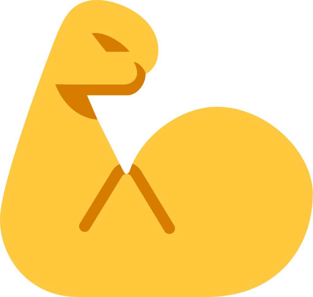 flexed biceps default emoji