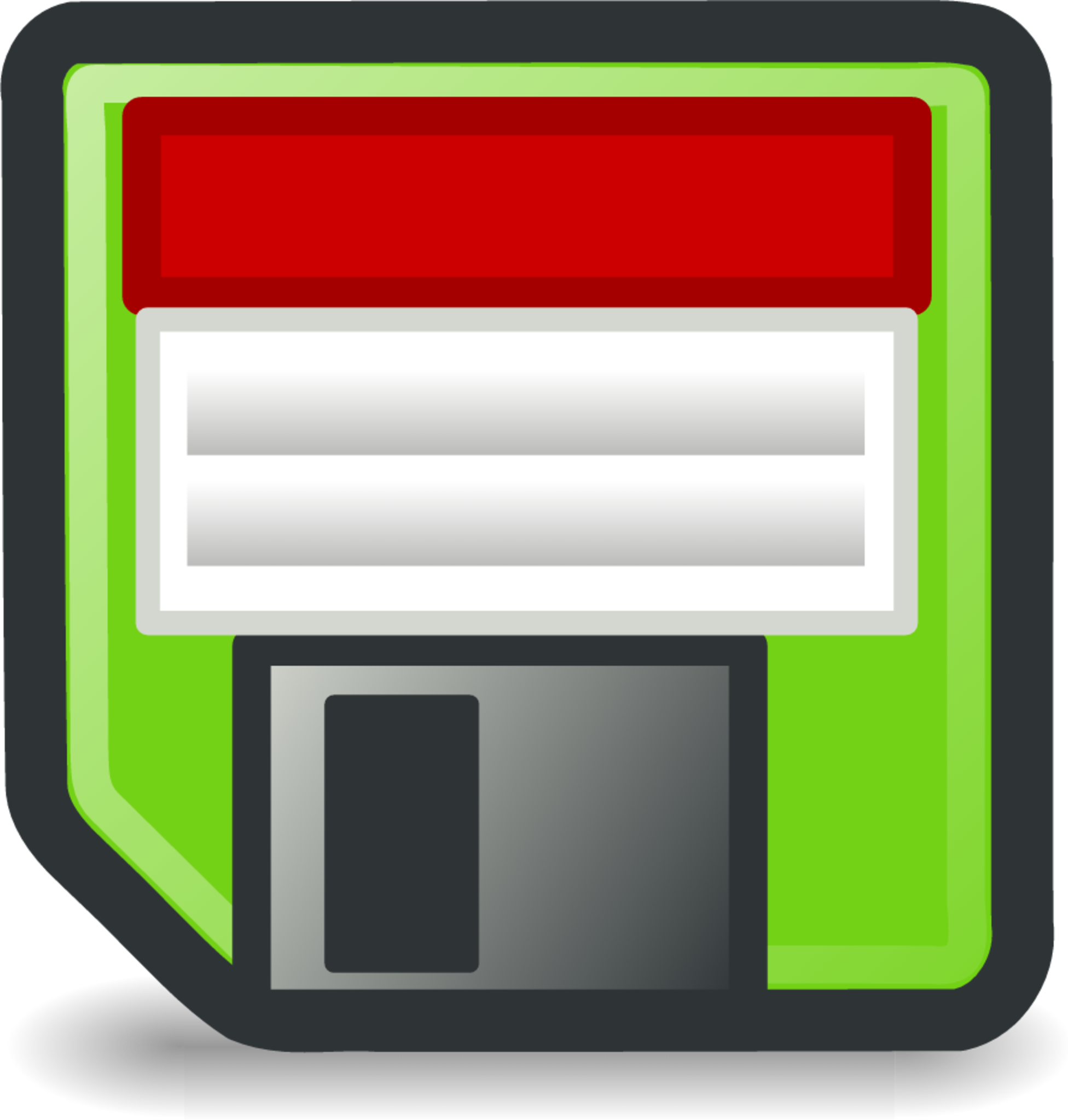 floppy disc green icon