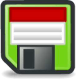floppy disc green icon