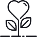 flower heart icon