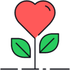 flower heart icon
