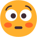 flushed face emoji