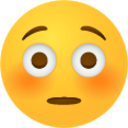 Flushed face emoji emoji