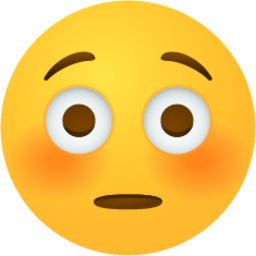 Flushed face emoji emoji