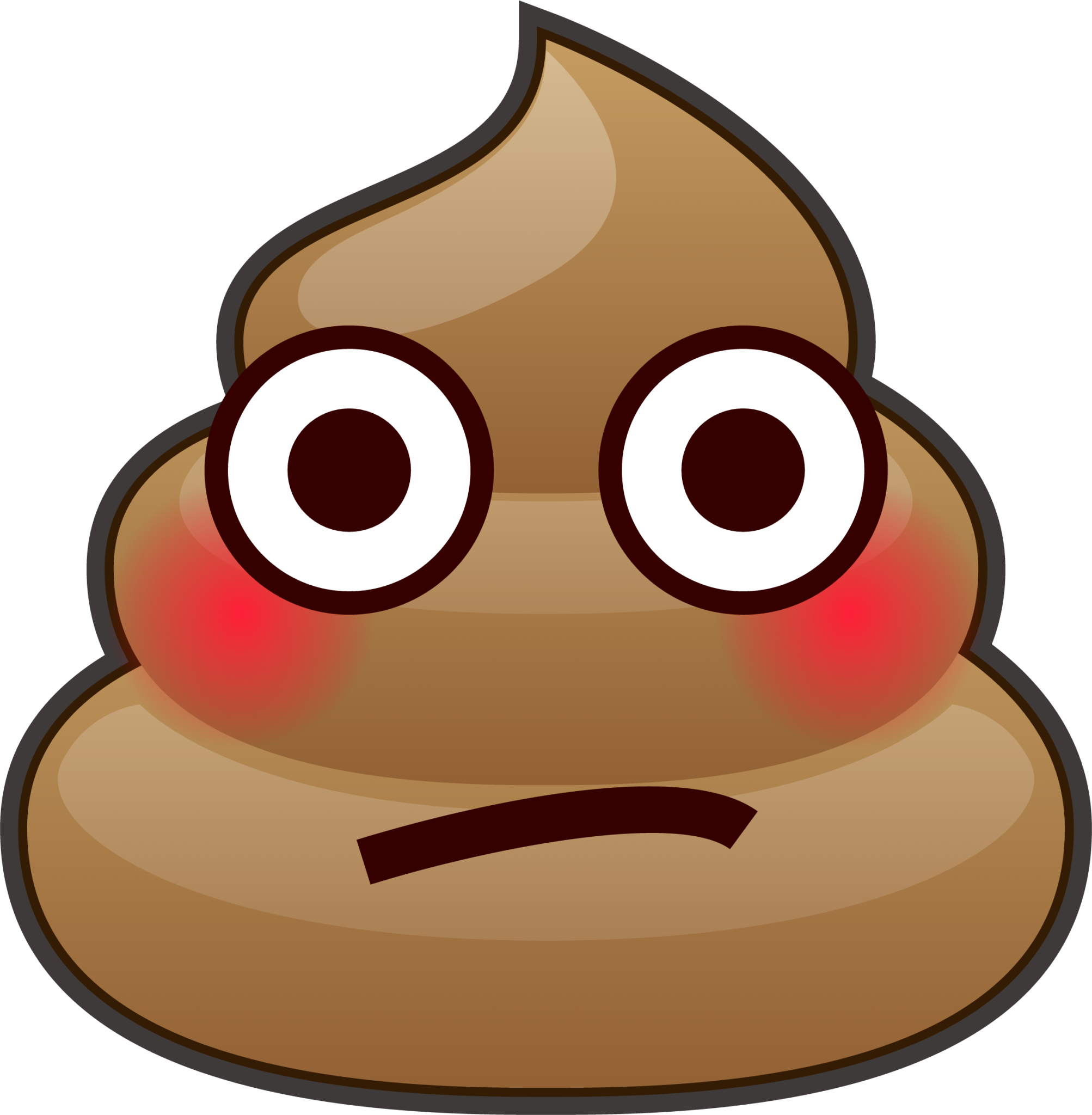 flushed (poop) emoji