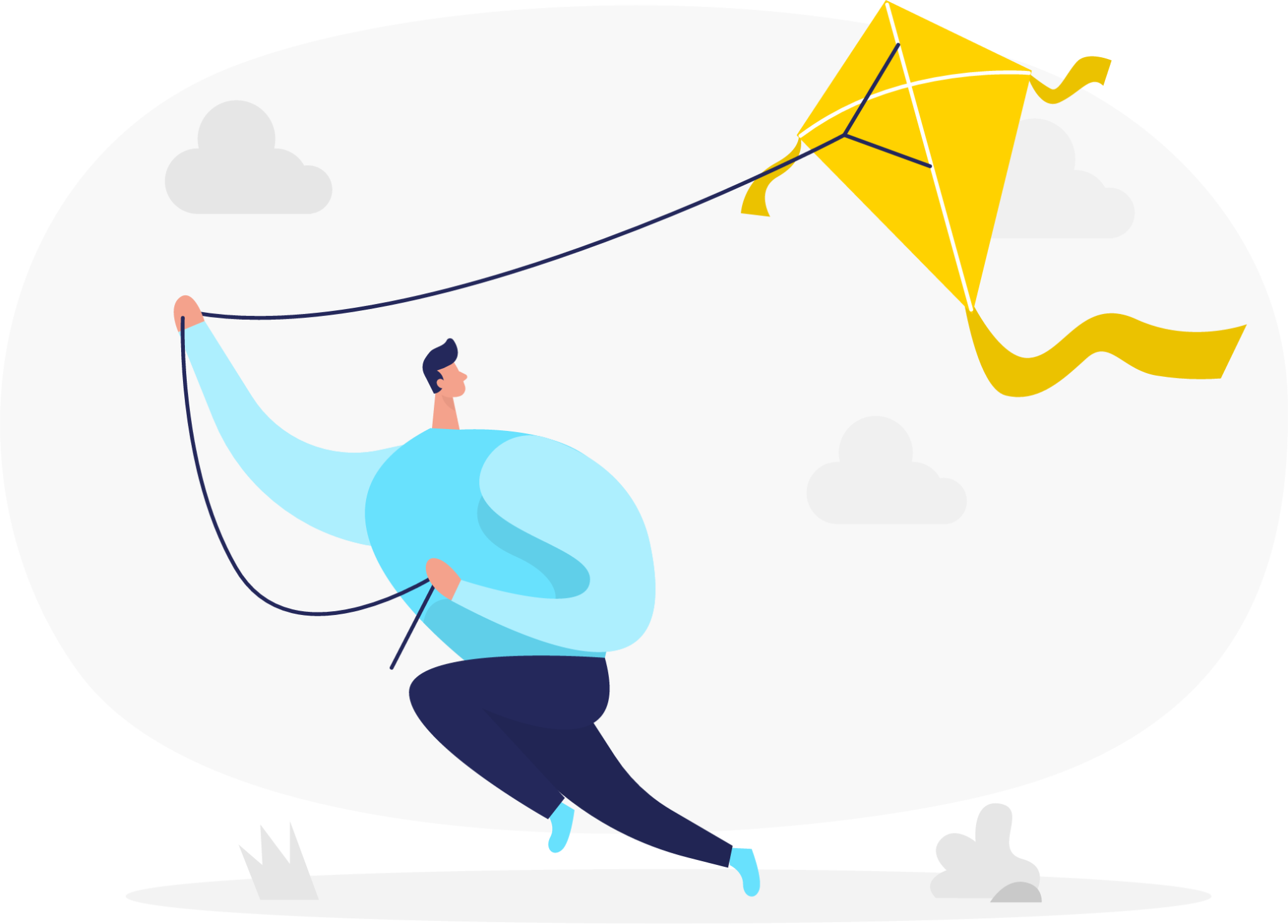 Flying kite illustration