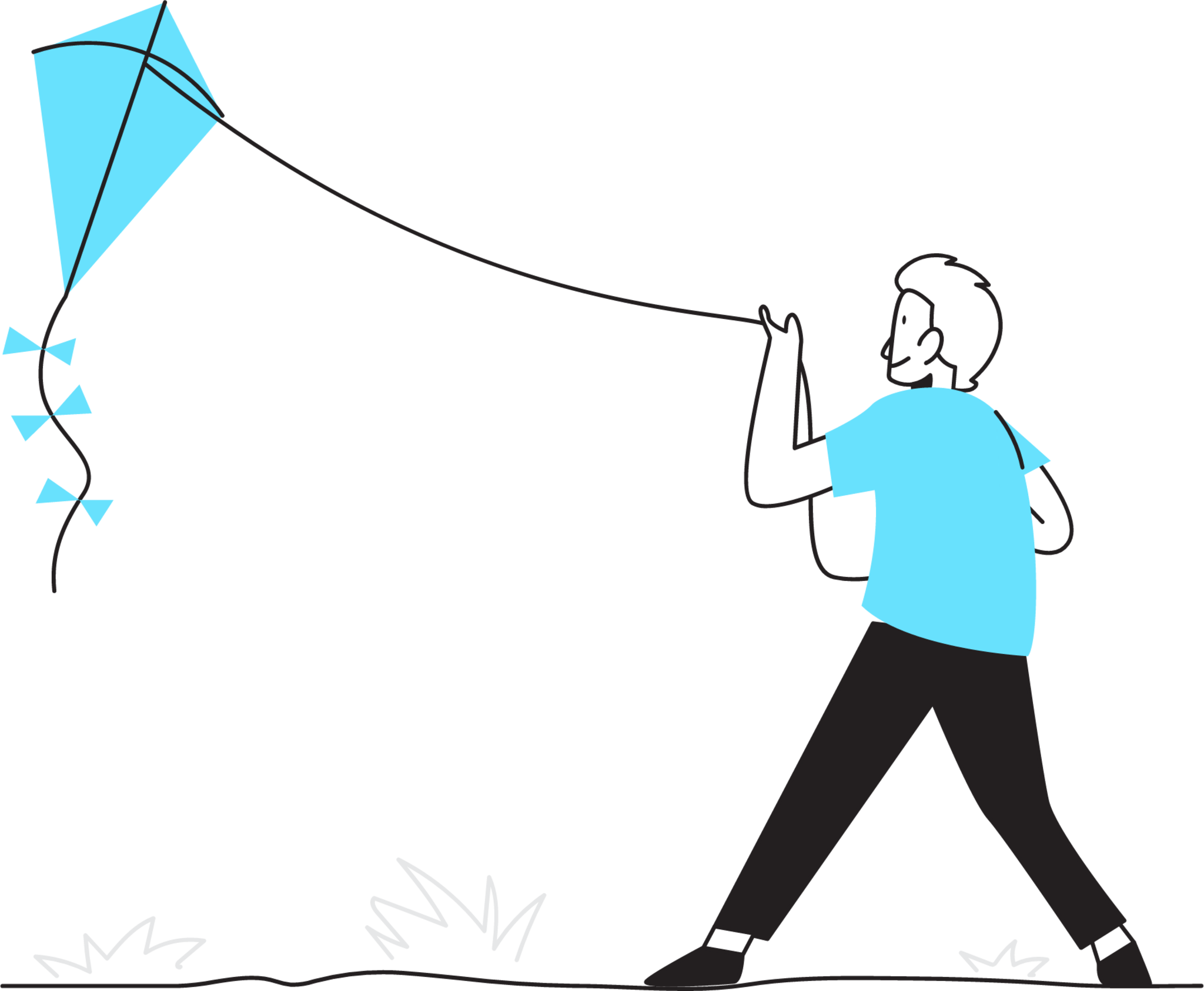 Flying kite illustration