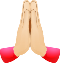 Folded hands skin 1 emoji emoji