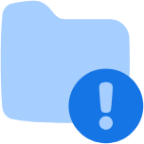 folder alert warning icon