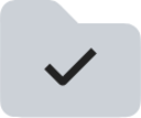 Folder check duotone icon