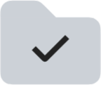 Folder check duotone icon