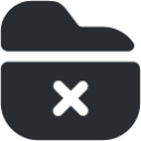 folder cross icon