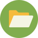 folder directory container collection green open yellow icon