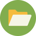 folder directory container collection green open yellow icon