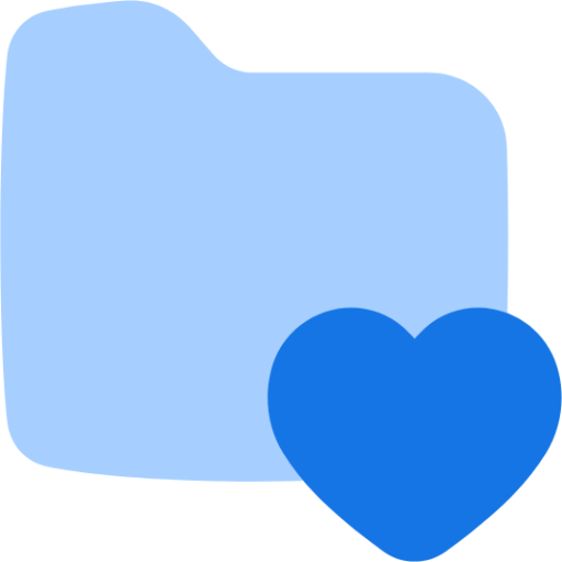 folder favorite heart icon