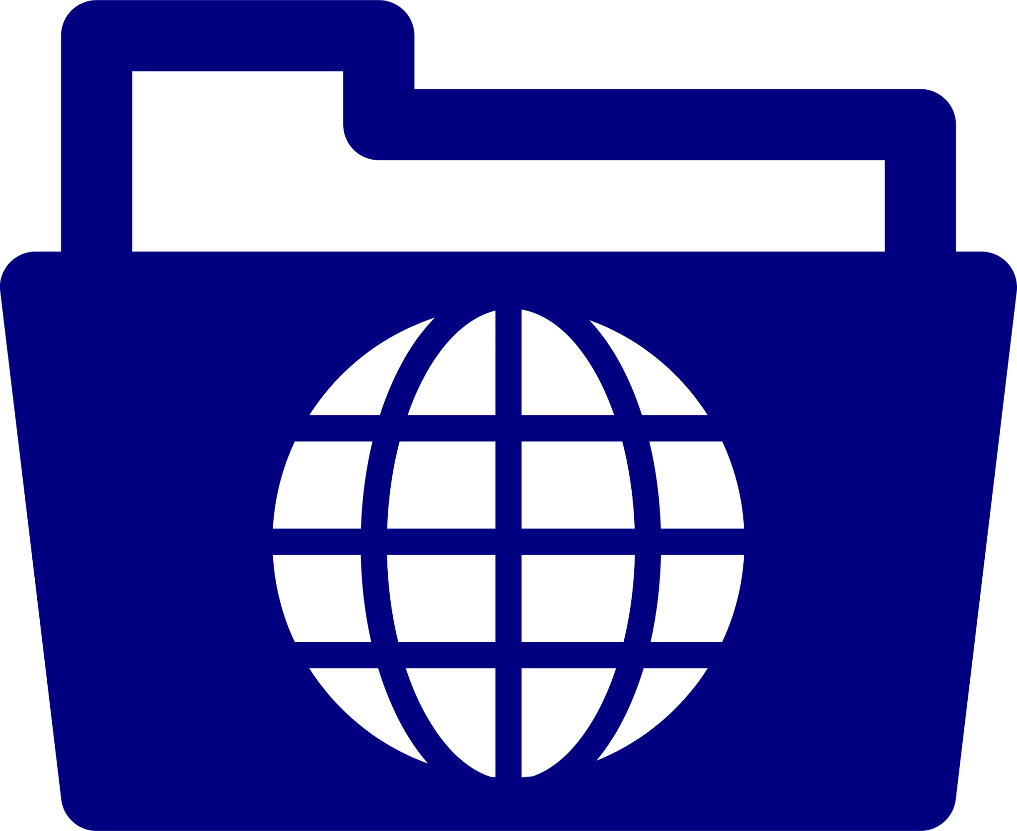 folder globe icon
