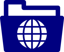 folder globe icon
