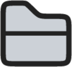 Folder line duotone line icon