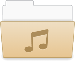 folder music open icon