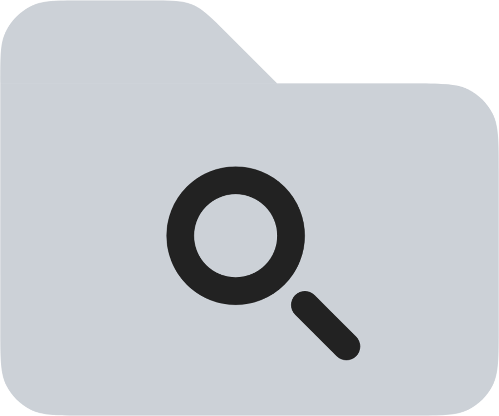 Folder search duotone icon