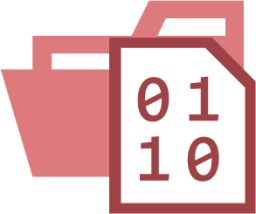 folder type binary opened icon