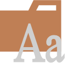 folder type fonts icon