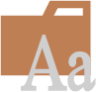 folder type fonts icon