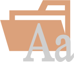 folder type fonts opened icon