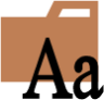 folder type light fonts icon