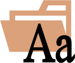 folder type light fonts opened icon