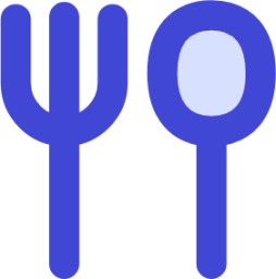 food kitchenware fork spoon fork spoon food dine cook utensils eat restaurant dining icon