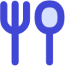 food kitchenware fork spoon fork spoon food dine cook utensils eat restaurant dining icon
