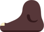 foot dark emoji