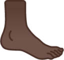 foot: dark skin tone emoji