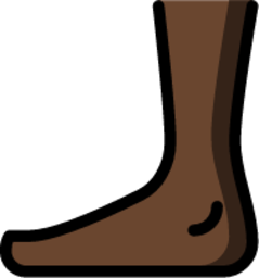 foot: dark skin tone emoji