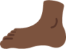 foot: dark skin tone emoji
