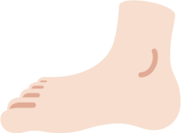 foot: light skin tone emoji
