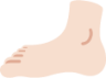 foot: light skin tone emoji