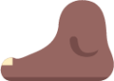 foot medium dark emoji