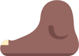 foot medium dark emoji