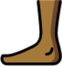 foot: medium-dark skin tone emoji